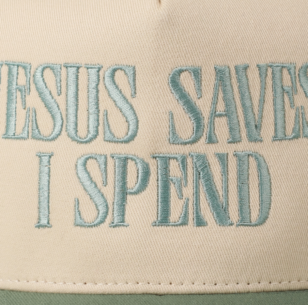 Jesus Saves I Spend Trucker Hat