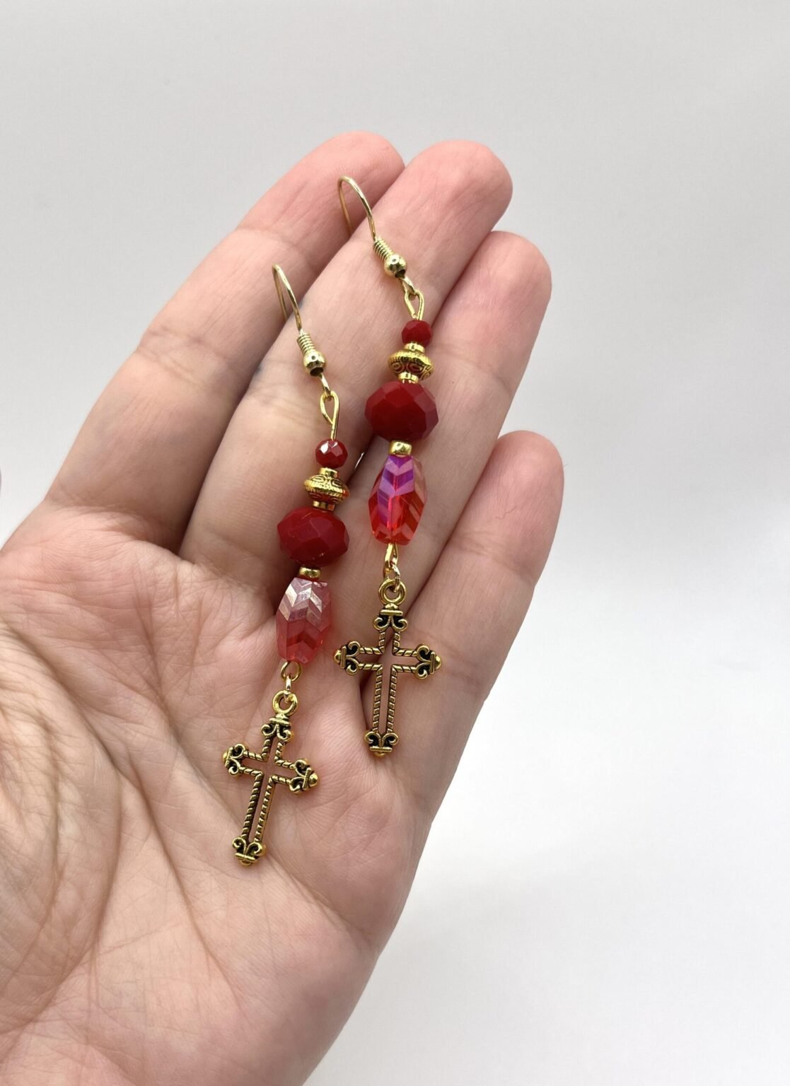 Ruby Cross Serenity Earrings