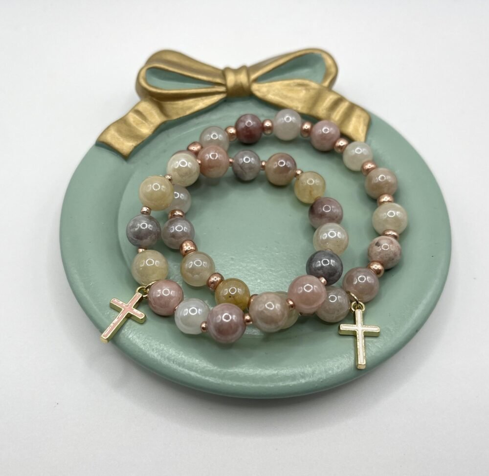 Sunstone Cross – Mother / Daughter Bracelets