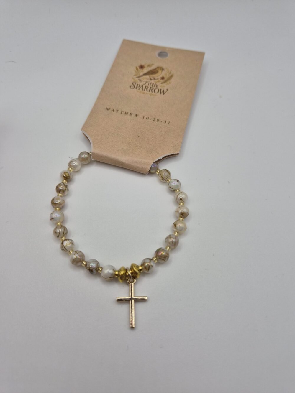 Golden Kintsugi Cross Bracelet